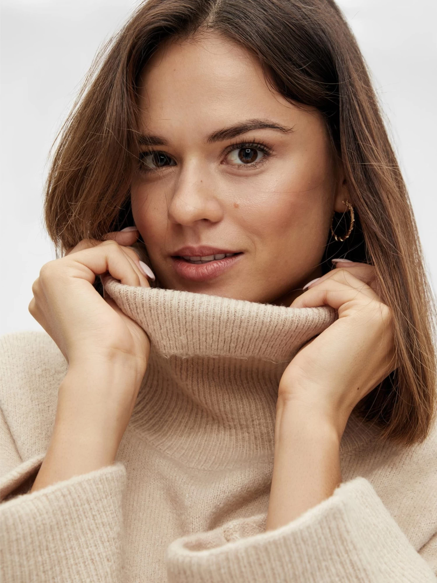 Vila Gebreide Jurken Gebreide Jurk ROLFIE Dames Champagne 7 Vila Gebreide Jurken Gebreide Jurk ROLFIE Dames Champagne - Afbeelding 7