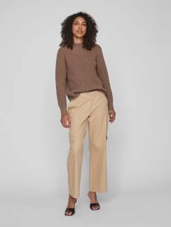 Vila Coltruien Trui Dames Bruin -Vila 83bb8c6ba2b401e2a9ad0d46c3522113