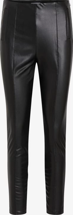 Vila Leren Broeken Slimfit Leggings Cordelia Dames Zwart