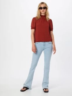 Vila Blouses Met Korte Mouw Blouse Dames Roestbruin -Vila 86fbd1acf77dfdcba7b3325a97b7b101