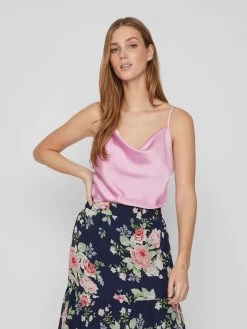 Spaghetti Tops Top Dames Pink -Vila 86fe97569edf525d12589bd25871934c