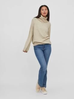 Vila Coltruien Trui Ril Dames Beige -Vila 870b046e4bd4f9ed4431e955891486aa