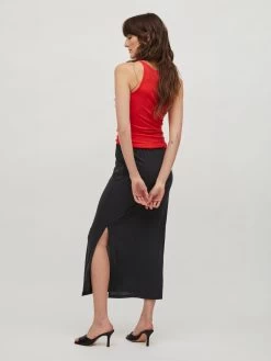Vila Maxi Rokken Rok Dames Zwart -Vila 8717b1e203d556a1a0fae0b6251ba603
