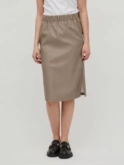 Vila Midi Rokken Rok Dames Chamois -Vila 88155c48750db5f3bb9ab4e9ff491b1d