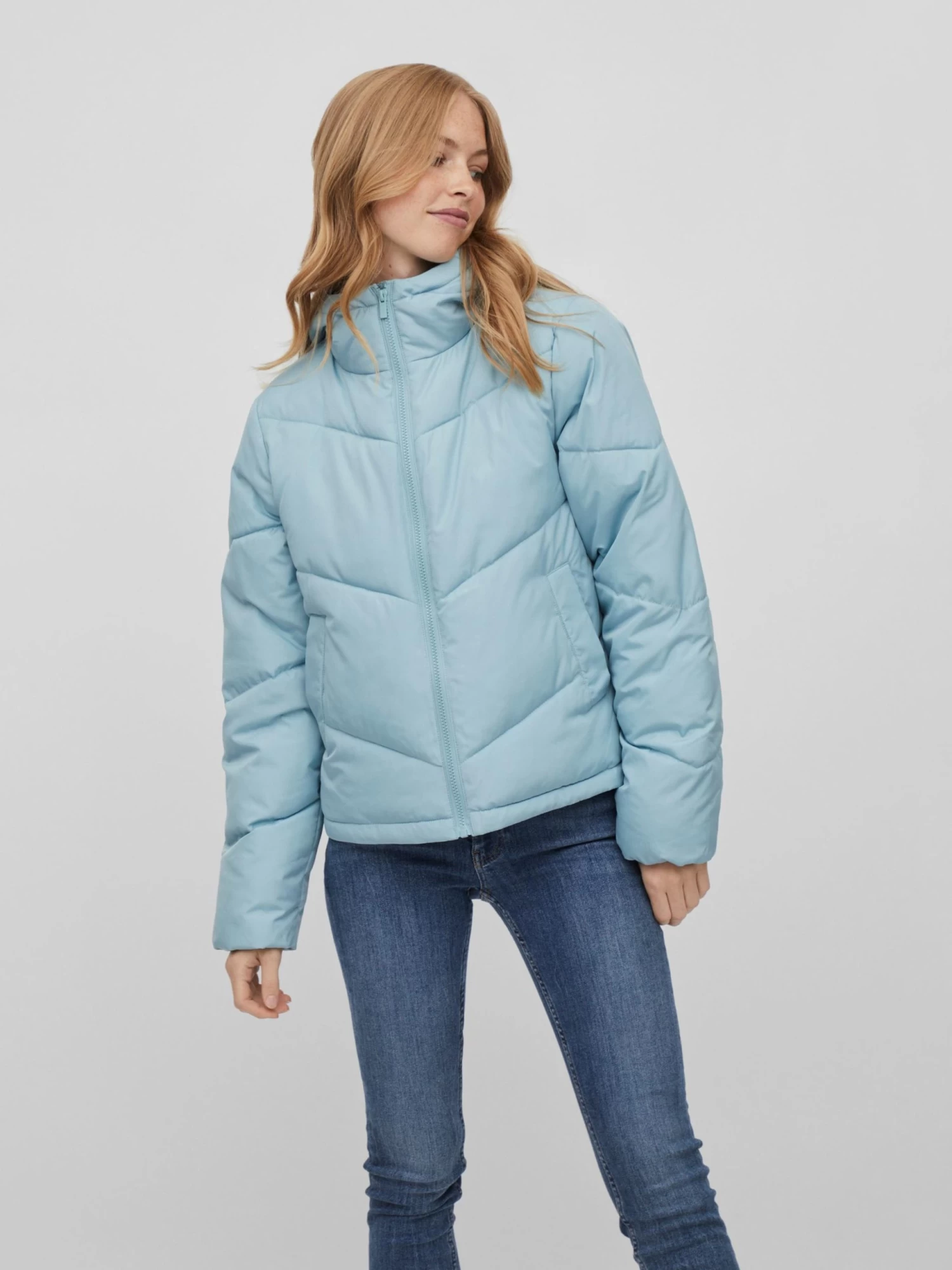 Vila Tussenjassen Tussenjas Dames Lichtblauw 3 Vila Tussenjassen Tussenjas Dames Lichtblauw - Afbeelding 3