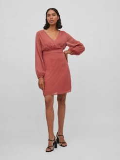 Vila Mini Jurken Jurk Maddie Dames Oudroze -Vila 88c2a608298e21c82d9a076161dd40ac