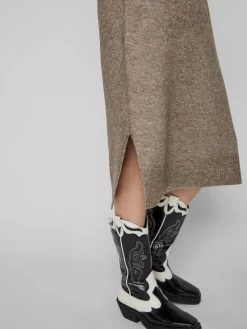 Vila Gebreide Jurken Gebreide Jurk Mathilda Dames Bruin Gemêleerd -Vila 8901a1f97d59c84e127092889c205773