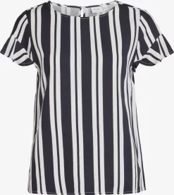 Vila Blouses Met Korte Mouw Blouse Billy Dames Donkerblauw / Wit