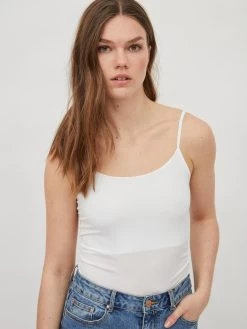 Vila Spaghetti Tops Top Dames Wit -Vila 8924cc334277377aafef7d50b836f1bd