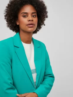 Vila Klassieke Blazers Blazers Kamma Dames Jade Groen -Vila 8943a94e39e8f543c49a88c296b23783 scaled