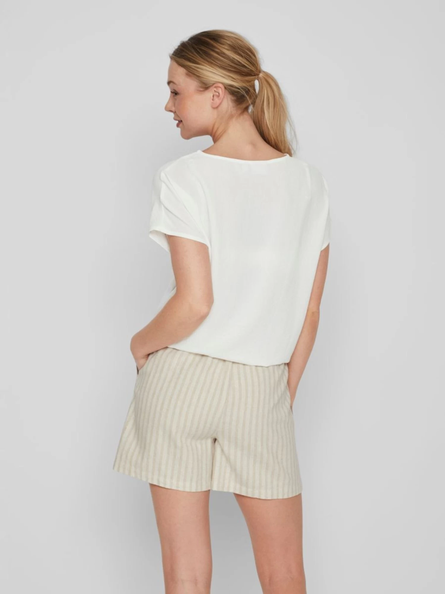 Vila T-shirts Shirt Dames Wit 4 Vila T-shirts Shirt Dames Wit - Afbeelding 4