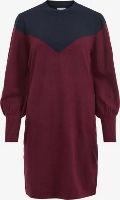 Vila Gebreide Jurken Gebreide Jurk Dames Wijnrood