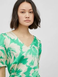 Vila Blouses Met Korte Mouw Blouse Dames Beige / Groen / Jade Groen -Vila 8b4a44195aeb6384a3e61c3f37ba976a
