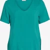 Vila Blouses Met Korte Mouw Blouse PAYA Dames Jade Groen