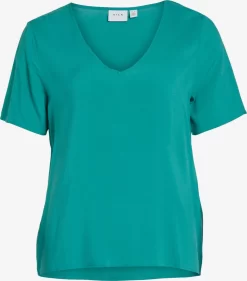 Vila Blouses Met Korte Mouw Blouse PAYA Dames Jade Groen