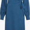 Vila Midi Jurken Jurk Omi Dames Blauw