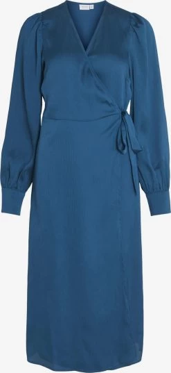 Vila Midi Jurken Jurk Omi Dames Blauw
