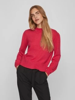 Vila Fijngebreide Truien Trui Ril Dames Donkerroze -Vila 8cb50da1348350d35a8d767ac2b7b0db