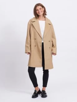 Vila Tussenmantels Tussenmantel Dames Beige -Vila 8cc54cff0ecfd1ff0179e47c49476432