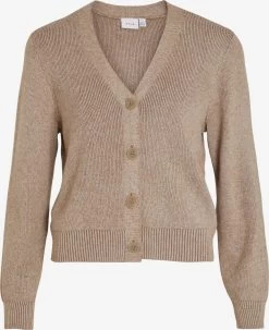 Vila Vesten Gebreid Vest Ril Dames Lichtbruin