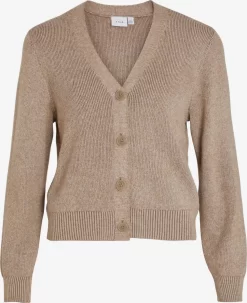 Vila Vesten Gebreid Vest Ril Dames Lichtbruin