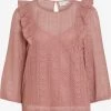 Vila Kanten Blouses Blouse Nesa Dames Oudroze
