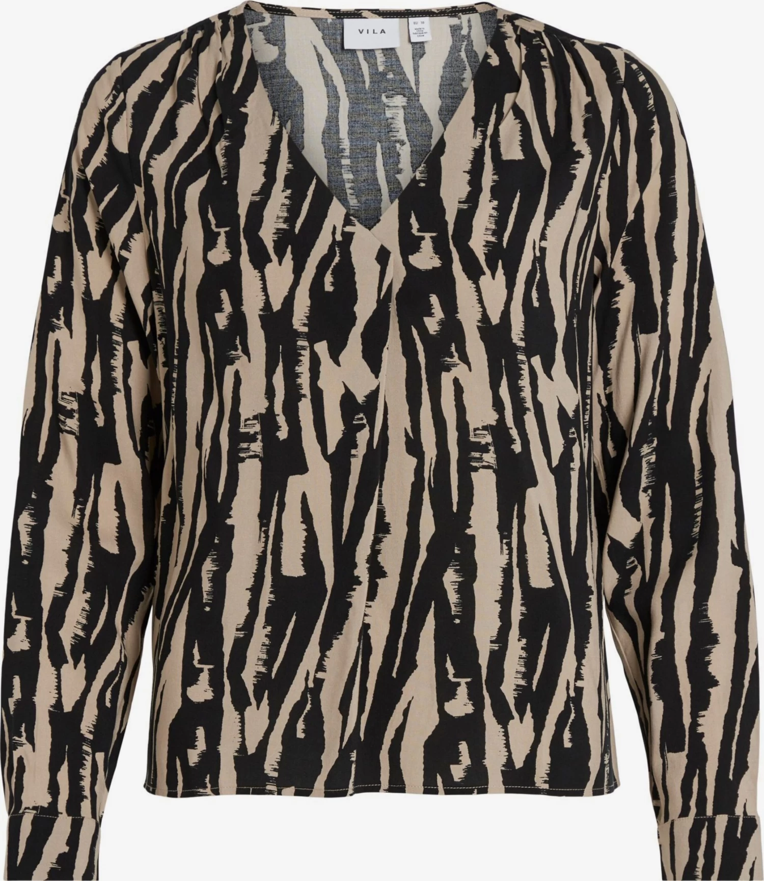 Vila Blouseshirts Blouse Dames Beige / Zwart 1 Vila Blouseshirts Blouse Dames Beige / Zwart