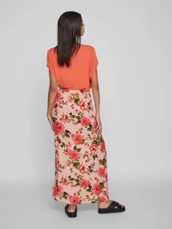 Vila Maxi Rokken Rok Mese Dames Pink -Vila 8d243766844d1fc304fab65f92c4305d scaled