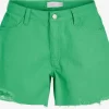 Vila Denim Shorts Regular Jeans Maura Dames Limoen