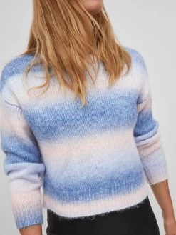 Vila Fijngebreide Truien Trui Ziena Dames Blauw -Vila 8e3a31570cee55a3e19b82c8c43ee01d