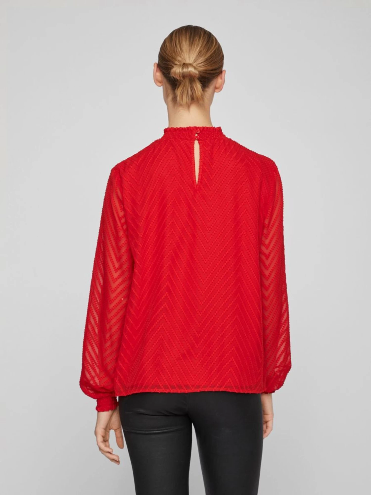 Vila Blouseshirts Blouse Dames Rood 4 Vila Blouseshirts Blouse Dames Rood - Afbeelding 4