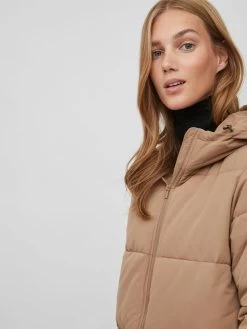 Vila Wintermantels Wintermantel Dames Bruin -Vila 8e5f4f2aaf254a59a20c5a5e41e8f3dc