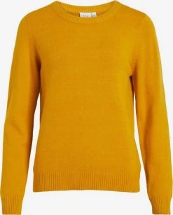 Vila Fijngebreide Truien Trui Dames Geel