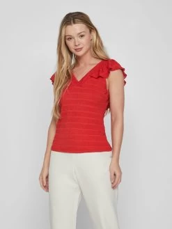 Vila Uitgaanstops Top Dames Rood 7 Vila Uitgaanstops Top Dames Rood -Vila 8ff8b4e5108077cd4d7600e6aa3e6e6c