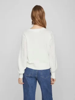 Vila Vesten Gebreid Vest Cattia Dames Wit Gemêleerd -Vila 9151ee4bf04319da4056219fefbd328e scaled