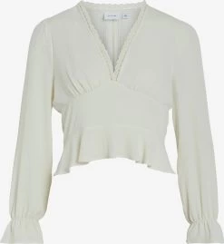 Vila Kanten Blouses Blouse Vimka Dames Taupe