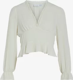 Vila Kanten Blouses Blouse Vimka Dames Taupe