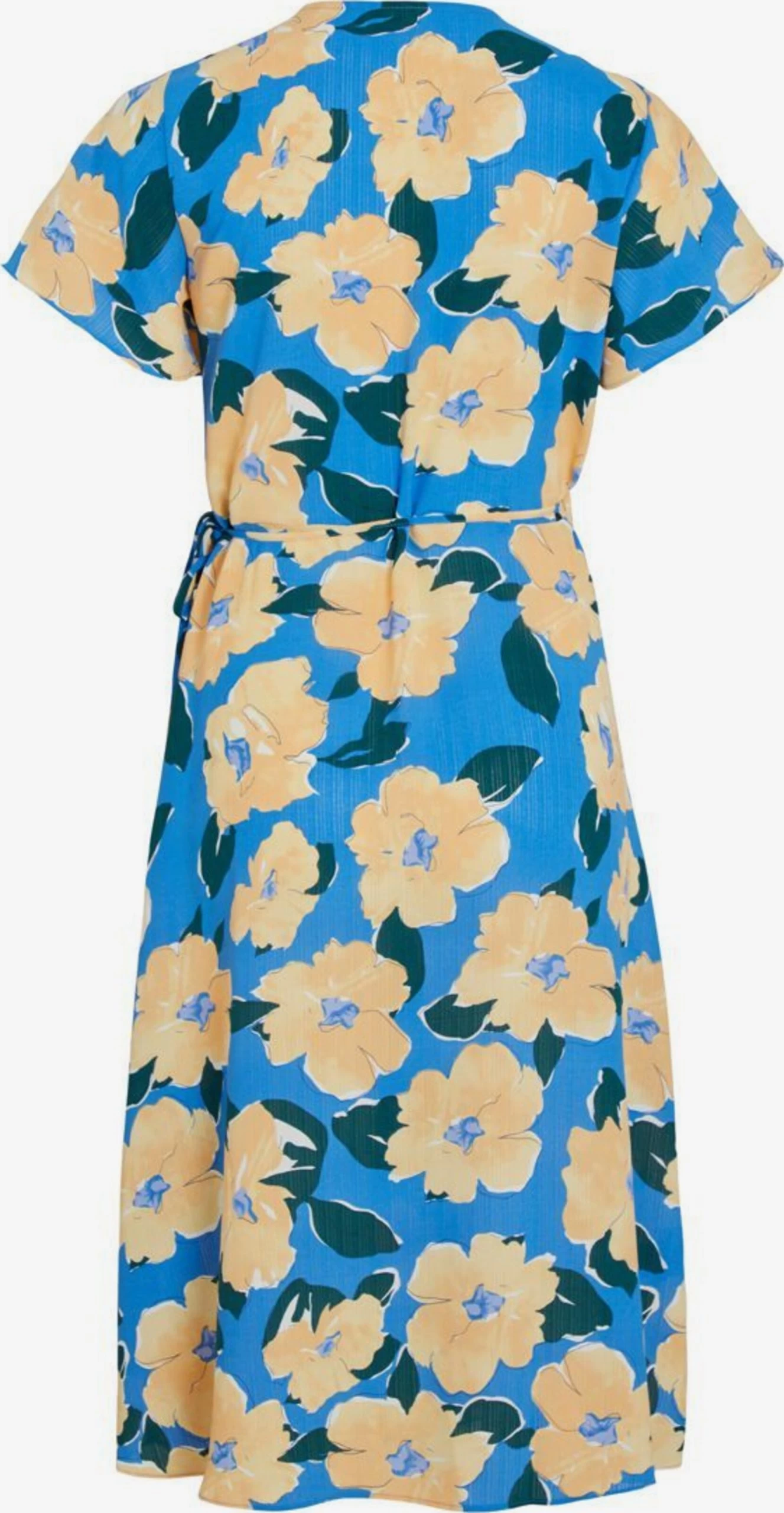 Vila Midi Jurken Jurk Dames Blauw / Geel 2 Vila Midi Jurken Jurk Dames Blauw / Geel - Afbeelding 2