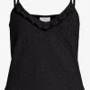 Vila Spaghetti Tops Top Kawa Dames Zwart