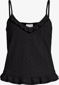Vila Spaghetti Tops Top Kawa Dames Zwart