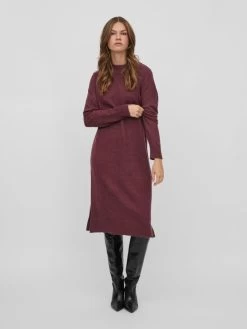 Vila Gebreide Jurken Gebreide Jurk Dames Bessen -Vila 9321873e0cf35601eaec9c1bdce56cb9