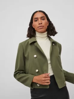 Vila Tussenjassen Tussenjas Dames Olijfgroen -Vila 93319e95c2a49a7e540fc0913afd0d2d scaled