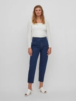 Vila Straight Regular Jeans Carry Dames Donkerblauw -Vila 93d5ee56865d304b07e0fd5a007b0b27