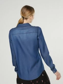 Vila Spijkerblouses Blouse Bista Dames Blauw -Vila 93e6184a63db5a2f506399c9a09929f6