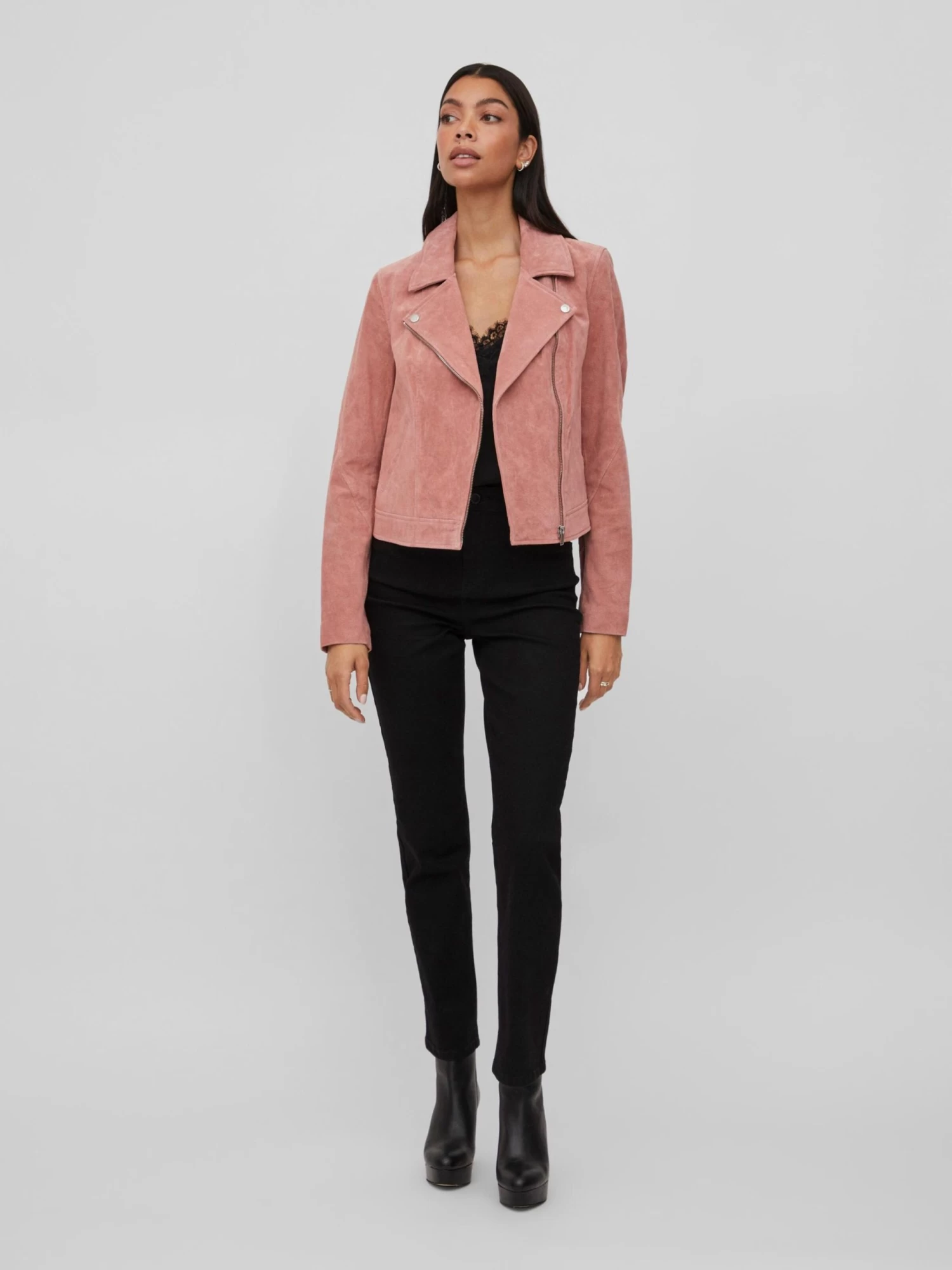 Vila Leren Jassen Tussenjas SUKKI Dames Oudroze 5 Vila Leren Jassen Tussenjas SUKKI Dames Oudroze - Afbeelding 5