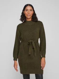 Vila Gebreide Jurken Gebreide Jurk Evah Dames Olijfgroen -Vila 95ae7b1f1ac506798bd3c564399d0279 scaled