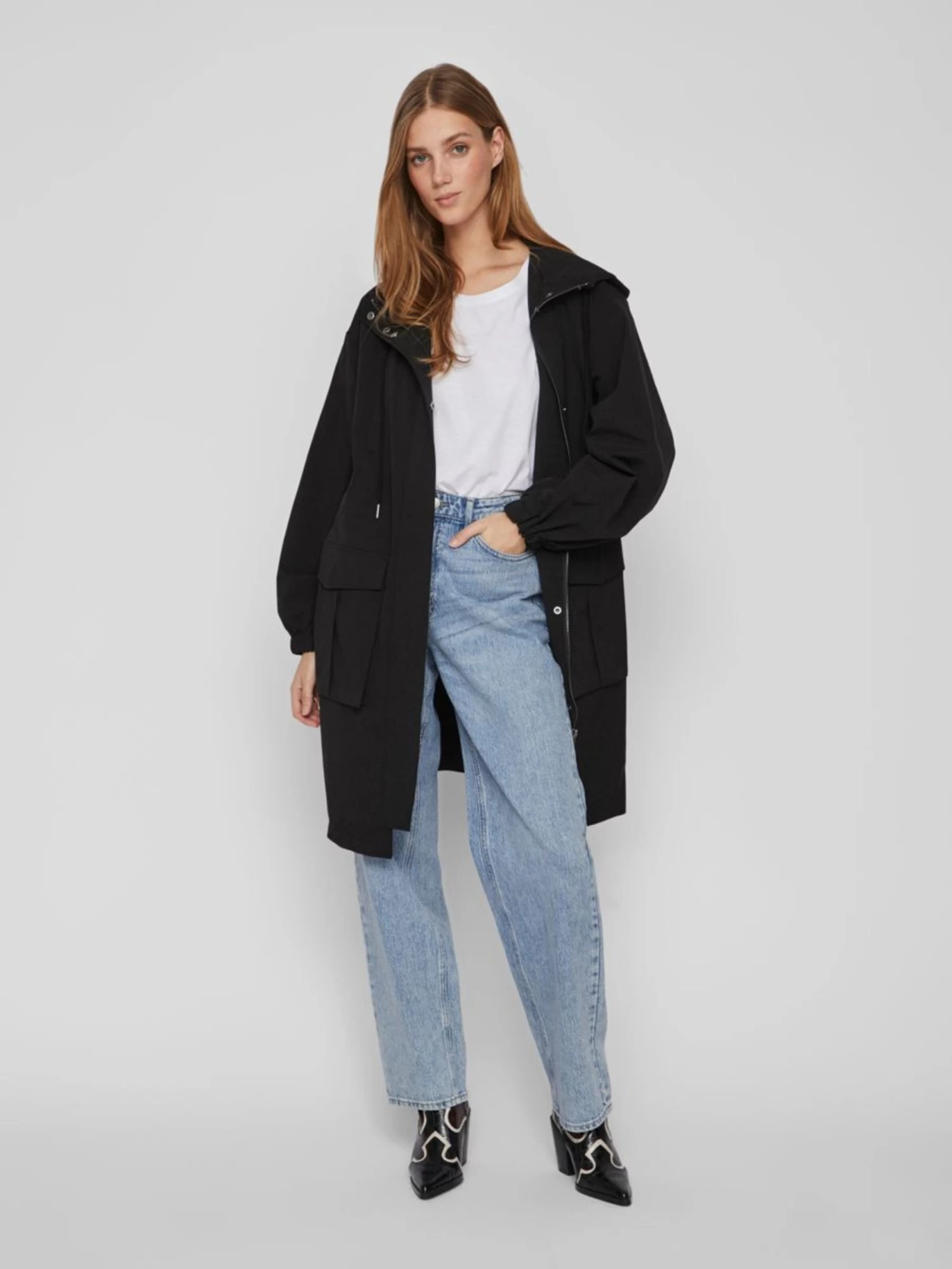 Vila Parkas Tussenparka Dames Zwart 3 Vila Parkas Tussenparka Dames Zwart - Afbeelding 3