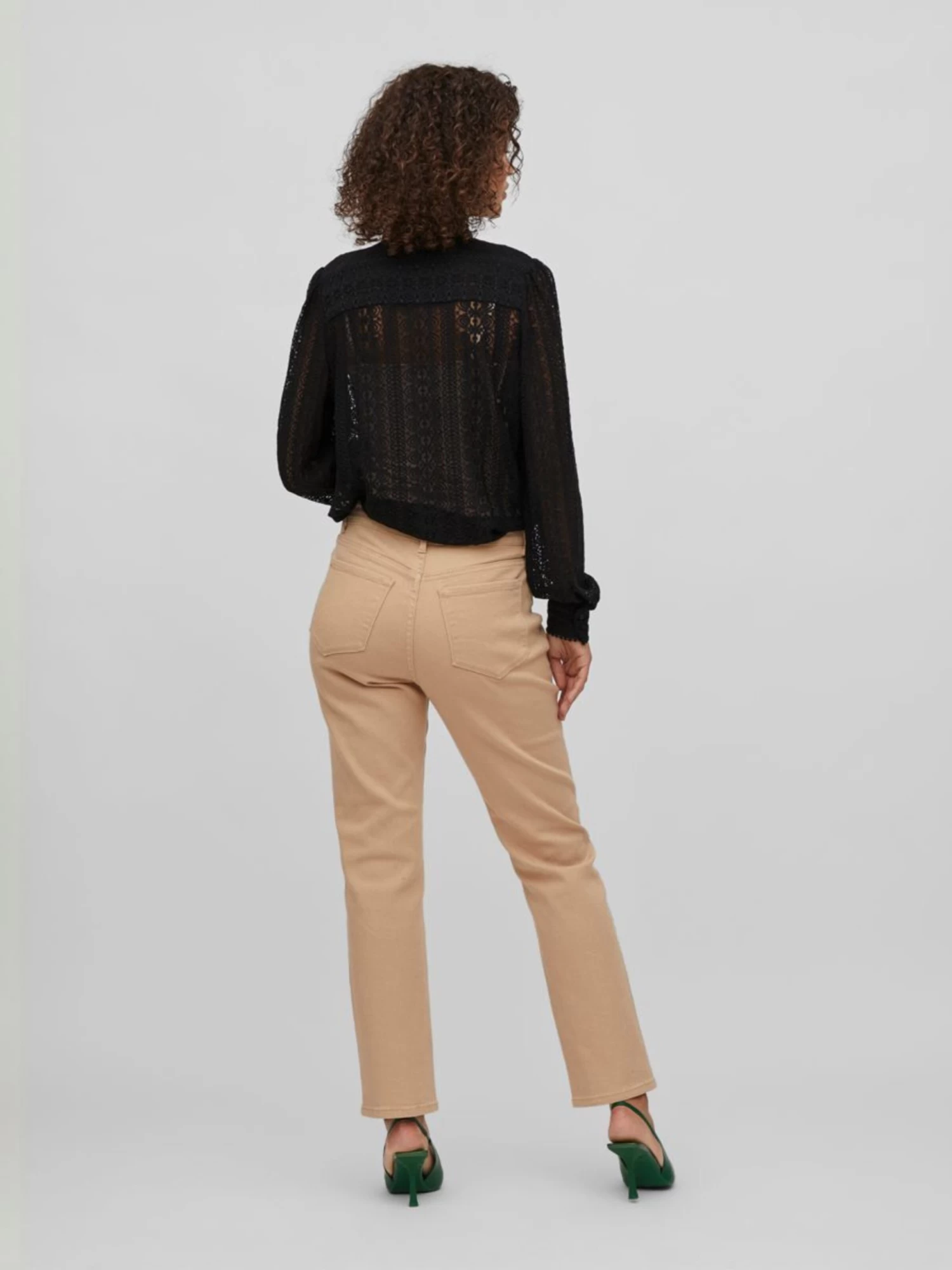 Vila Straight Regular Jeans STRAY Dames Donkerbeige 5 Vila Straight Regular Jeans STRAY Dames Donkerbeige - Afbeelding 5