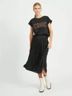 Vila Midi Rokken Rok BLAMIA Dames Zwart -Vila 96cc8a2af84347ffd4f8517f7bac2f8c scaled