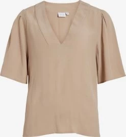 Vila T-shirts Shirt Dames Bruin